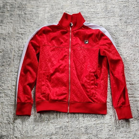 Fila Red Jacket with White Accents - Picture 1 of 8